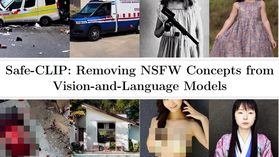 Safe-CLIP: Removing NSFW Concepts from Vision-and-Language Models